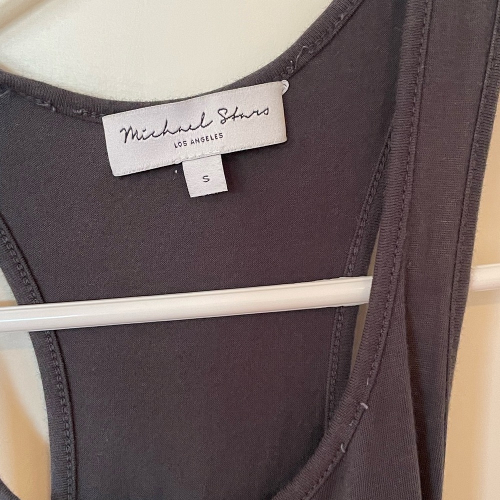 Michael Stars ruched midi tie die dress, sz S